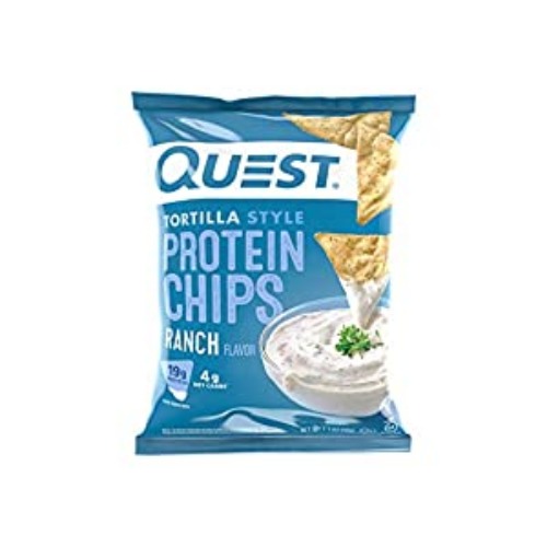 Quest Nutrition Tortilla Style Protein Chips, Ranch, Baked, High Protein, Low Carb, Gluten Free, 1.1 Ounce (Pack of 12) - Ranch