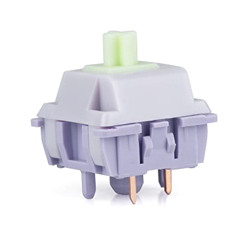 EPOMAKER Wisteria 39gf Linear Mechanical Keyboard Switches, 5-Pin Pre Lubed Creamy Switch, 30 PCS, with POM PTFE Stem, 20.4mm Spring, Compatible with MX Keycaps for Gaming Keyboard - Wisteria Linear