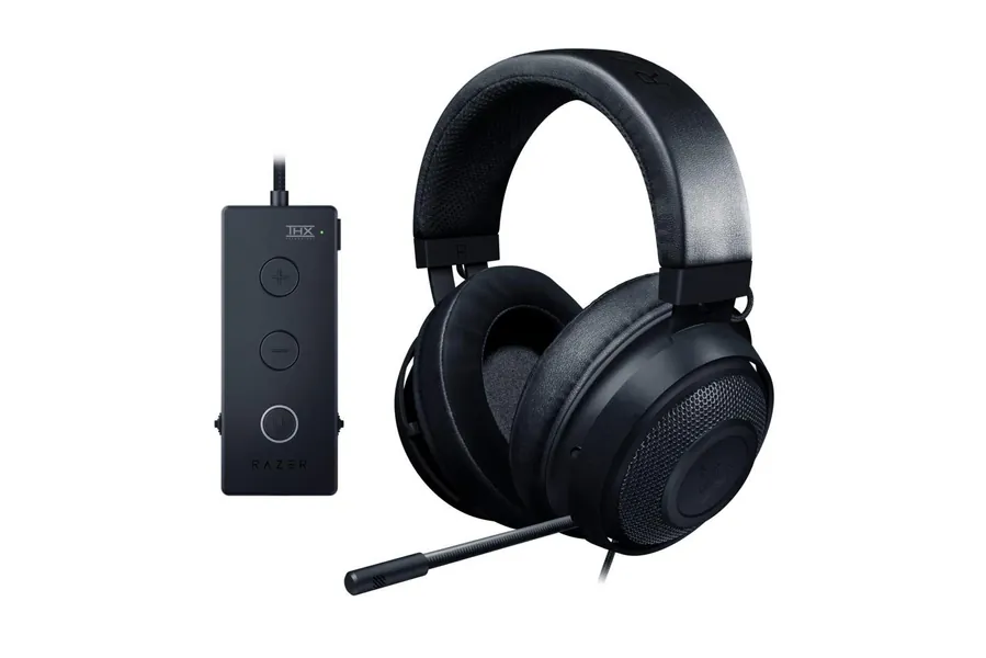 Razer Kraken Tournament Edition THX 7.1 Surround Sound Gaming Headset: Retractable Noise Cancelling Mic - USB DAC -  For PC, PS4, PS5, Nintendo Switch, Xbox One, Xbox Series X & S, Mobile – Black - Classic Black Headset Tournament Edition