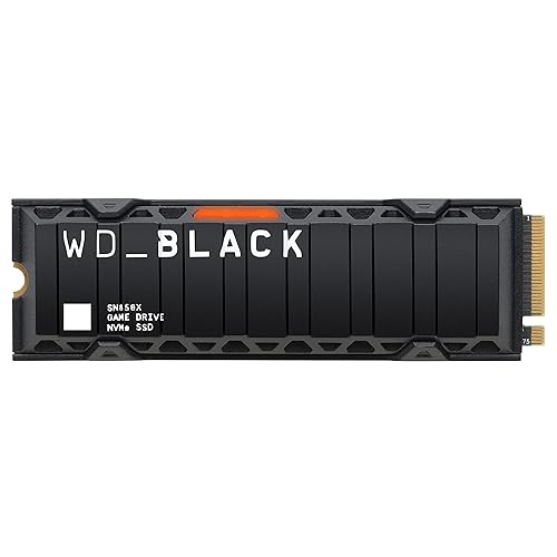 WD_BLACK 1TB SN850X NVMe Internal Gaming Solid State Drive with Heatsink - Works with Playstation 5, Gen4 PCIe, M.2 2280, Up to 7,300 MB/s - WDS100T2XHE - 1TB - SSD w/ Heatsink