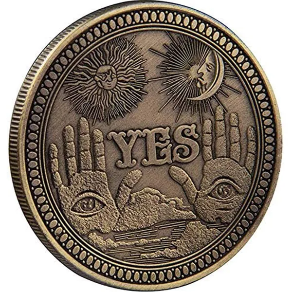 Strugglejewelry Yes No Challenge Coin Collector's Medallion Souvenir (Bronze)