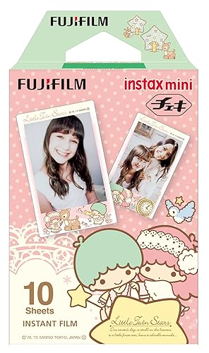 1 X Fuji Instax Mini Films Usable with Polaroid Mio & 300 - Lomo Diana Instant Back - Little Twin Stars - - 10枚 - Kiki & Lara