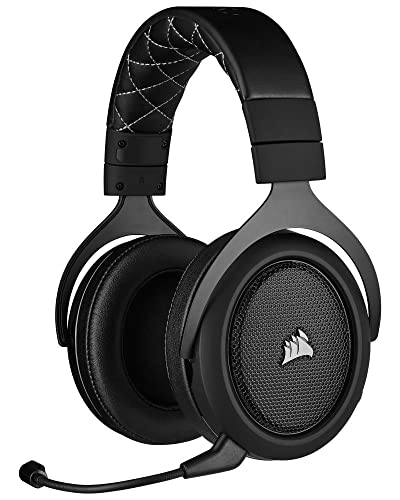 Corsair HS70 Pro Wireless Gaming Headset - 7.1 Surround Sound Headphones for PC, MacOS, PS5, PS4 - Discord Certified - 50mm Drivers – Carbon,Black - HS70 PRO WIRELESS