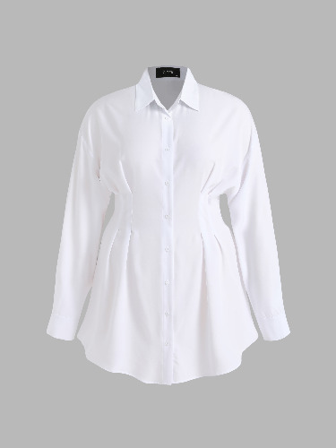 Curve&Plus Button Down Corset Shirt Dress