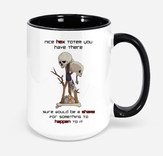 Dead Dbd Hex Game By Totem Video Daylight White Ceramic 11 Oz Coffee Mug For Men Women Boys Girls Etc I Customize (Black)