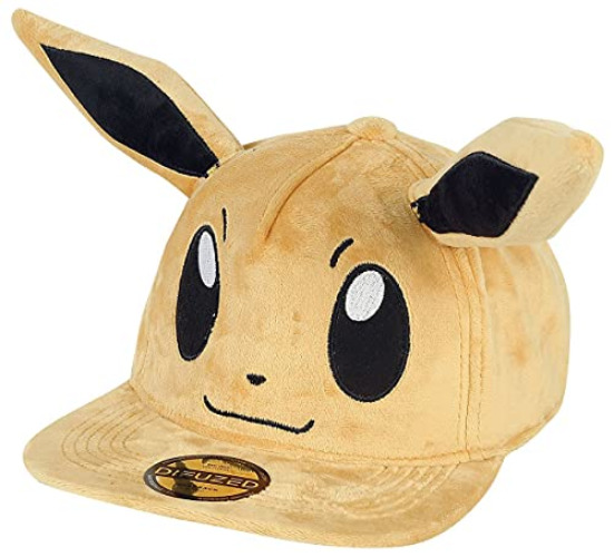 Pokémon Evoli Women's Cap Brown Anime Fan Merchandise Film Gaming Costumes TV Series Cartoon - One Size - Brown