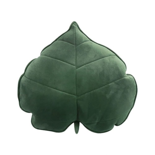 Teieas Elero 3D Leaf Shaped Throw Pillows Plant Pillow Novelty Plush Cushion Backrest Pillow Home Decoration for Car, Bedroom, Sofa, Couch, Living Room - Emerald Green