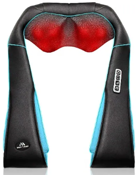 Back Neck Shoulder Massager with Heat - Deep Tissue Kneading Electric Back Massage for Neck, Back, Shoulder, Waist, Foot - Shiatsu Full Body Massage, Relax Gift for Her/Him/Friend/Dad/Mom