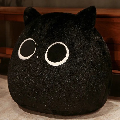 Aaliyah - 30cm Cute Black Cat Plush - Black / 30cm