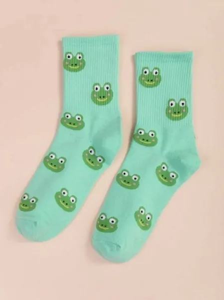 Cute Green Frog Socks | Etsy UK