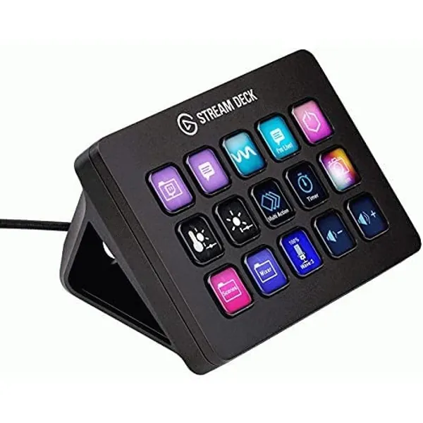 Elgato Stream Deck MK.2 – Studio Controller, 15 macro keys, trigger actions in apps and software like OBS, Twitch, ​YouTube and more, works with Mac and PC, Black