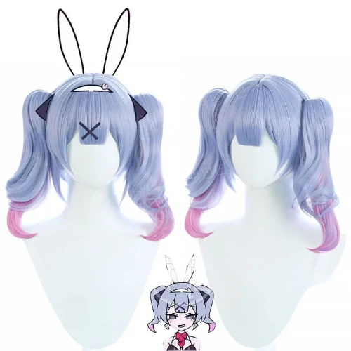 Miku Rabbit Hole Cosplay Wig Heat Resistant Role Play Idol Vtuber Headwear Heat Resistant Synthetic Halloween Role Play| |   - AliExpress