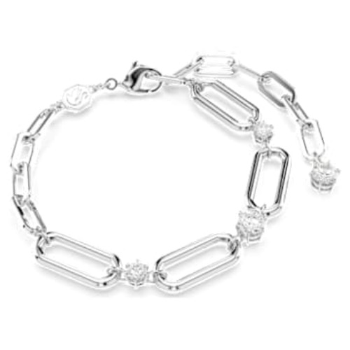 Constella bracelet, White, Rhodium plated
