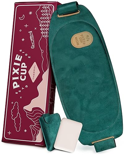 Pixie Period Heating Pad for Cramps - Thinnest Wearable Heating Pad - Unnoticable Under Clothes - Best Portable Pain Relief Belt Device with Heat On The Market - Hours of Menstrual Pain Relief