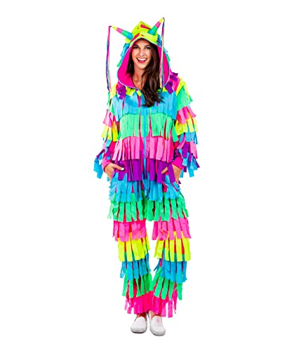 Tipsy Elves Halloween Costumes for Women - Women’s Pinata Onesies Multicolored Adult Jumpsuits - Multicolored Piñata - X-Small