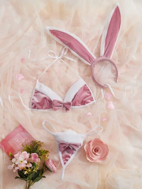 Plus Bow Front Rabbit Costume With Hairhoop for Sale Australia| New Collection Online| SHEIN Australia