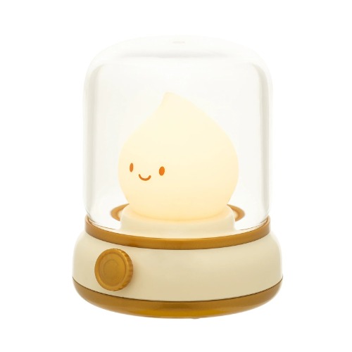 Ghost Flame Mini Desktop LED Cute Night Lamp - USB Chargeable - Yellow