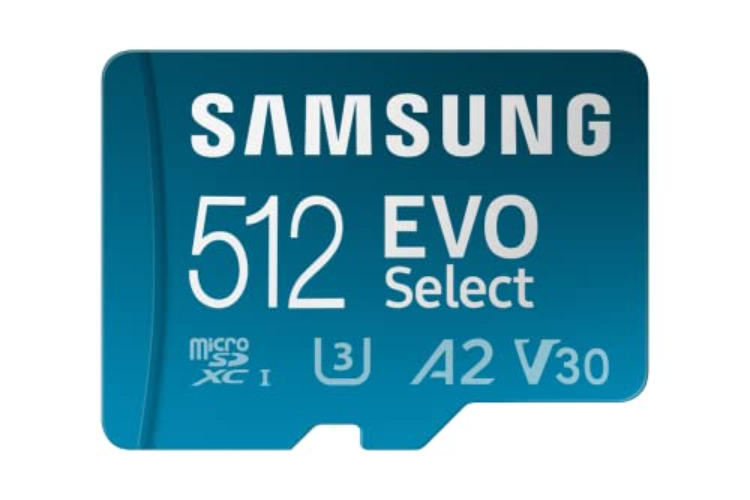SAMSUNG EVO Select Micro SD-Memory-Card + Adapter, 512GB microSDXC 130MB/s Full HD & 4K UHD, UHS-I, U3, A2, V30, Expanded Storage for Android Smartphones, Tablets, Nintendo-Switch (MB-ME512KA/AM) - 512GB