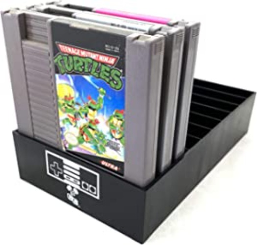 Collector Craft, Black, NES Compatible Cartridge Holder, NES Game Tray, Holds 10 Games, Clutter Reducing, Retro Video Game Collection, Works with Nintendo Entertainment System NTSC and PAL Cartridges - Nintendo NES Black