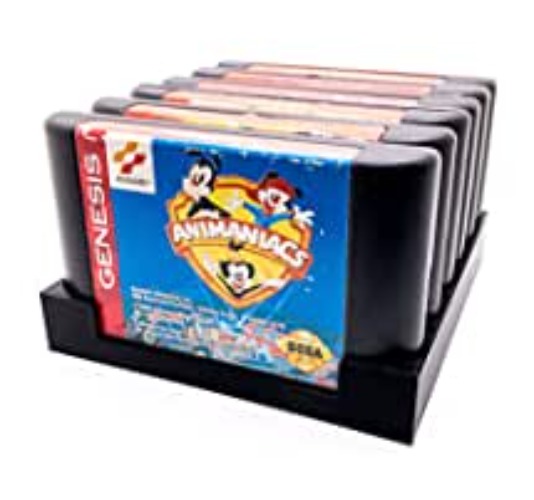 Game Cartridge Holder for Sega Genesis - Tray Holds 6 Games - Mega Drive Display