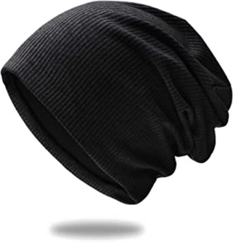 SD SHADOW DOMAIN Trendy Stylish Beanie of Quality Knit Fabric, Breathability & Elasticity Skull Cap Hat - Black Stripes