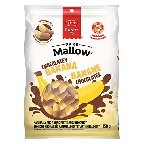 Dare Mallow Chocolatey Banana - Gluten Free Chocolate Banana Marshmallow Sweet Candy Snack Peanut Free 150g Unit Pack - Chocolatey Banana - 150g