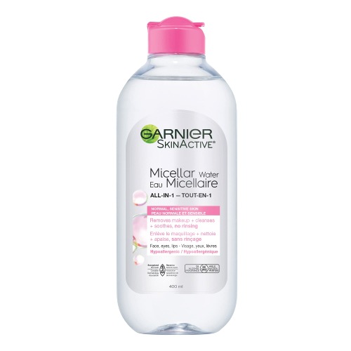 GARNIER Micellar All-in-1 Cleansing Water for All Skin Types Including Sensitive, Gentle Makeup Remover, 400ml - 
