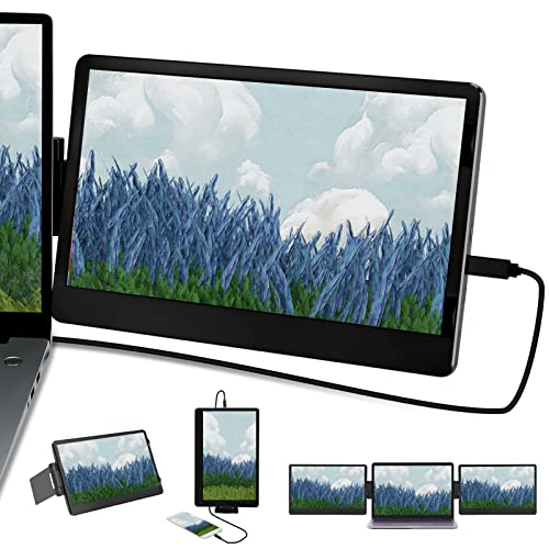 Naievear Portable Monitor,14.1inch FHD 1920 x 1080 External Monitor Second Screen for Laptop PC Smartphone
