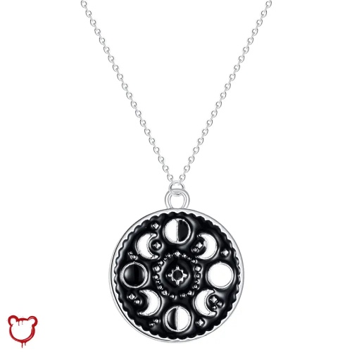 Silver Moon Phases Necklace