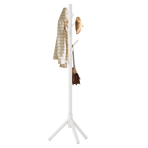 Aibiju Standing White Coat Rack (White)