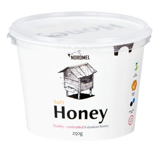 Pure Natural Soft Honey 2 KG (8 * 250 gram Cups) - Unpasteurised, Unfiltered, Crystallized, Natural Honey