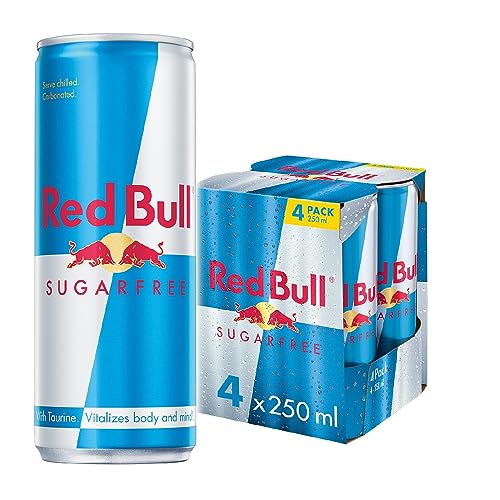 Red Bull Energy Drink Sugar Free 250ml x4 - Chocolate - 250 ml (Pack of 4)