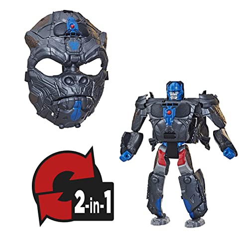 Transformers Toys Rise of the Beasts Movie Optimus Primal, 2-in-1 Converting Roleplay Mask Action Figure for Ages 6 and Up, 9-inch