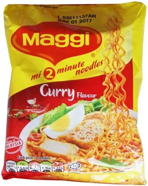 NBEK9 MAGGI 2 Minute Instant Noodles Curry Flavour 79g ( Pack of 20), Yellow