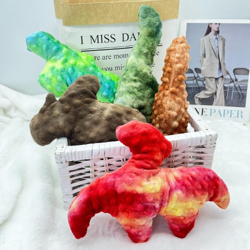 Durable Plush Squeaky Dog Chew - Green