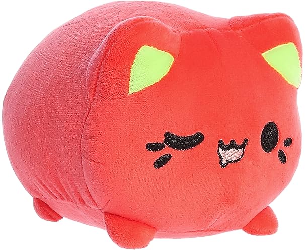Aurora® Enchanting Tasty Peach® Guava Meowchi Stuffed Animal - Bright & Colorful Design - Showpiece Plush - Orange 7 Inches