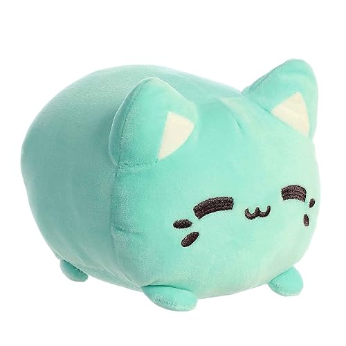 Aurora® Enchanting Tasty Peach® Mint Meowchi Stuffed Animal - Bright & Colorful Design - Showpiece Plush - Mint 7 Inches