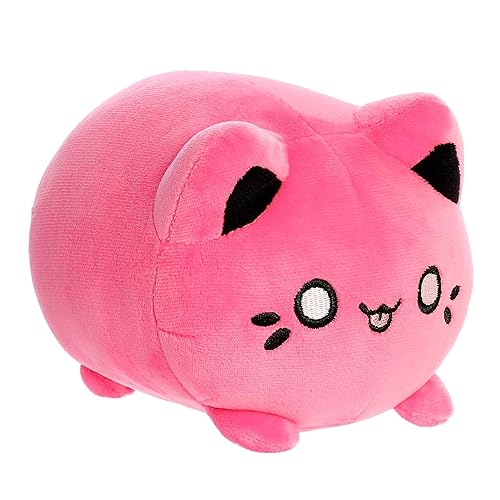 Aurora® Enchanting Tasty Peach® Vivid Pink Meowchi Stuffed Animal - Bright & Colorful Design - Showpiece Plush - 7 Inches