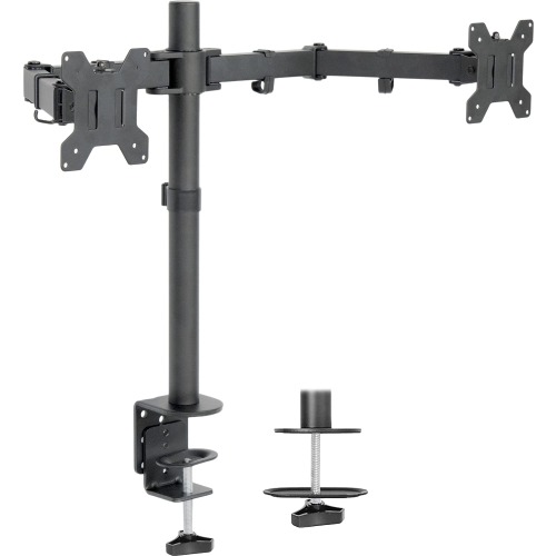 VIVO Dual Monitor Desk Mount, Heavy Duty Fully Adjustable Stand, Fits 2 LCD LED Screens up to 30 inches, Black, STAND-V002 - Black
