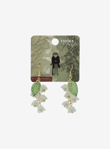 Floral Leaf Drop Earrings