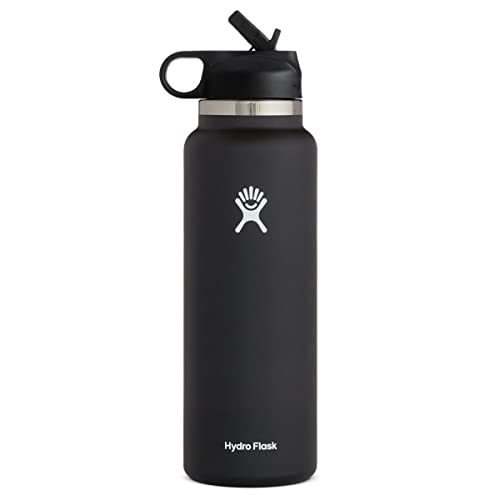 Hydro Flask Wide Mouth Straw Lid - 40 Oz - Black
