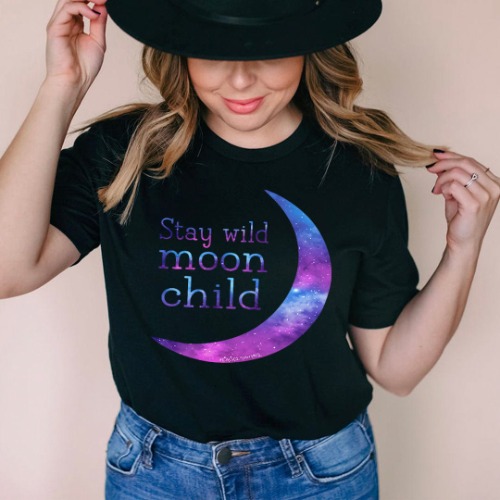Stay Wild Moon Child Tee - L