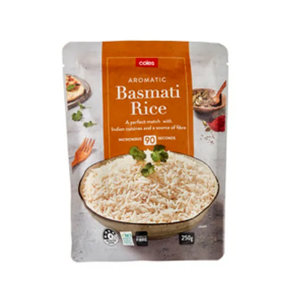 Coles Microwave Rice Basmati, mmm yummy