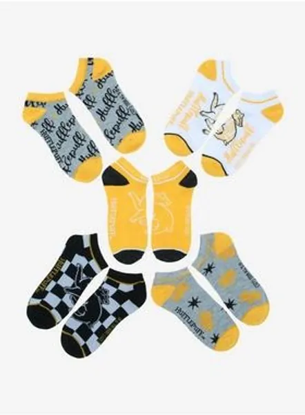 Harry Potter Hufflepuff No-Show Socks 5 Pair