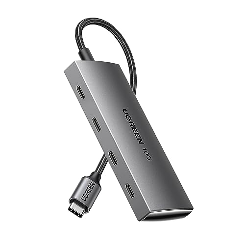 UGREEN USB C Hub 10 Gbps, Adapter mit 4 USB C 3.2 Ports, Hochgeschwindigkeits USB C Multiport Splitter für iPhone 15/15 Pro, MacBook Pro, iMac, iPad Pro, Chromebook, Galaxy S23 und mehr - 4C