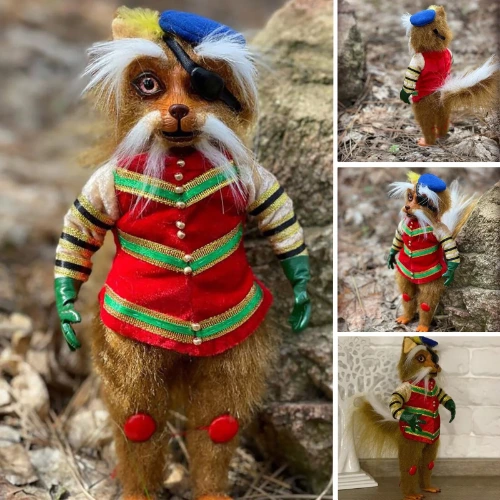 Pirate Squirrel Sir Daidylmus High Quality Dog Plush Toy from the Labyrinths Creative Funny Doll