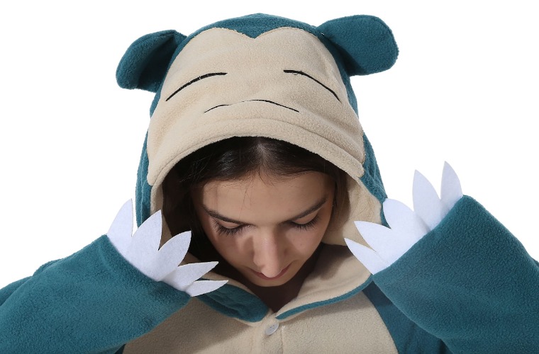 LEOCADE Brocade Garment Adult Onesie Animal Pajamas Snorlax Costume Cartoon Cosplay For Women Men - Large