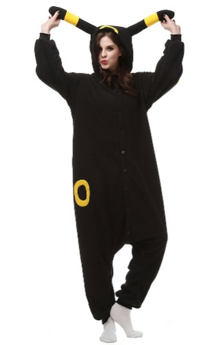 Animal Onesie Umbreon Cosplay Costume Adult Hallooween Pajamas - X-Large Yellow Umbreon
