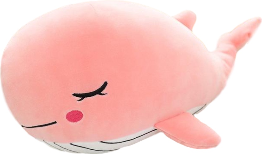 Just a Super Cute Whale (2 COLORS, 3 SIZES) - 31″ / 80 cm / Pink