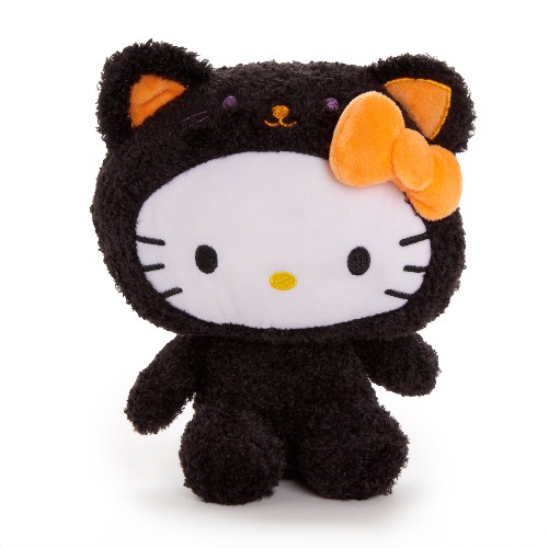 Hello Kitty 9" Black Cat Halloween Plush - BLACK